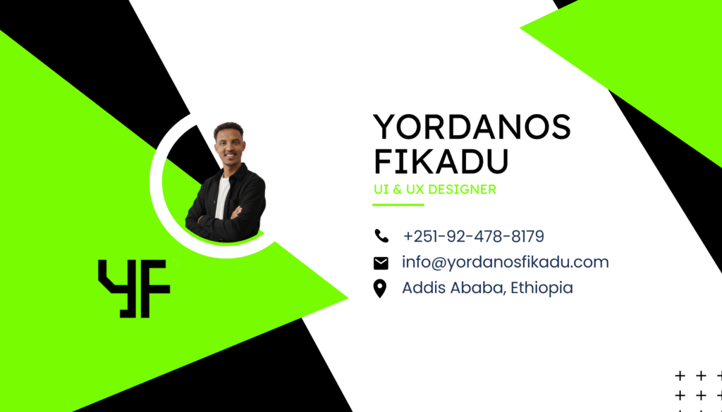 yordanos fikadu business card